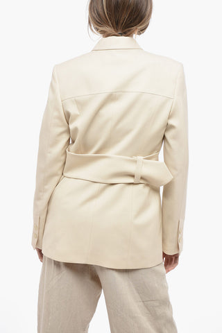 SEASONAL Blazer in Lana con Cintura e Vita Cinched
