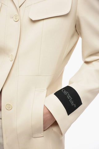 SEASONAL Blazer in Lana con Cintura e Vita Cinched