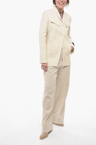 SEASONAL Blazer in Lana con Cintura e Vita Cinched