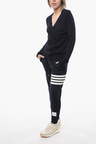Cardigan in Lana Extrafine con Scollo a V