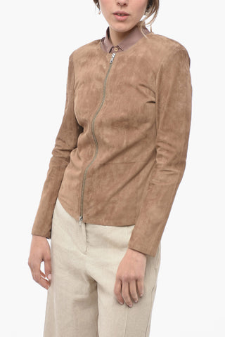 SWD Suede Jacket with Shoulder Pads
