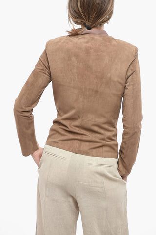 SWD Suede Jacket with Shoulder Pads