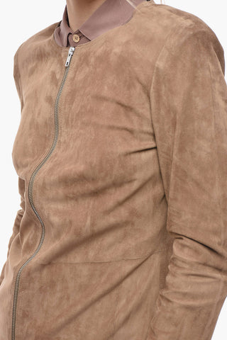 SWD Suede Jacket with Shoulder Pads
