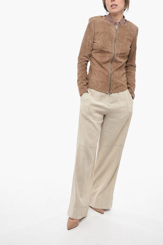 SWD Suede Jacket with Shoulder Pads