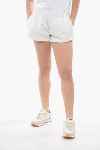 Brushed Cotton Shorts with Elastic Waistband