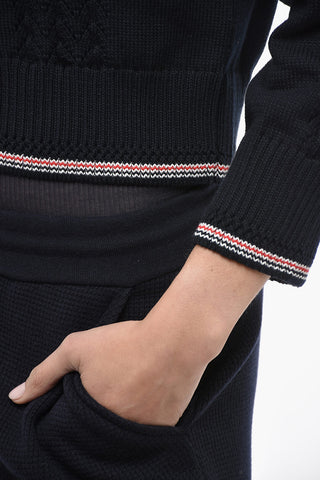 Polo Neck Cotton Cardigan