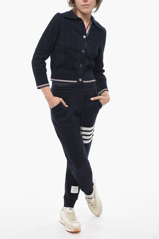 Polo Neck Cotton Cardigan