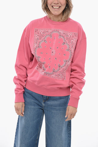 Crew Neck BANDANA Brushed Cotton Sweatshirt