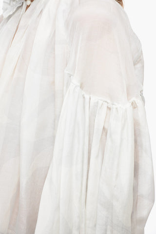 Balloon Sleeve Blouse with Ruffles