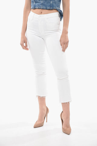 Slim-Fit Jeans Light Wash with 19cm Frayed Hem