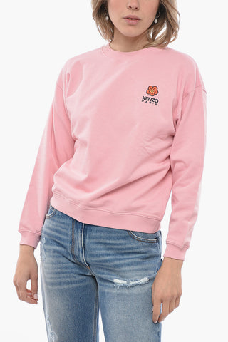 Felpa Girocollo CREST LOGO in Cotone Garzato