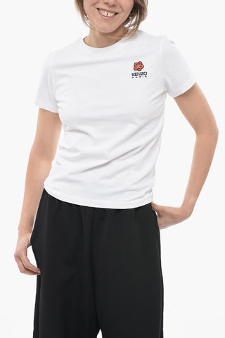 Crew Neck CREST LOGO Cotton T-Shirt