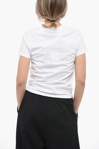 Crew Neck CREST LOGO Cotton T-Shirt