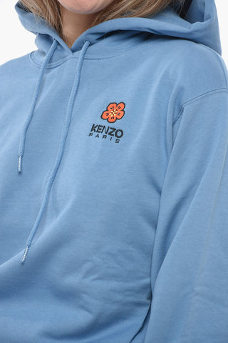 Brushed Cotton Hoodie with Embroidered Logo