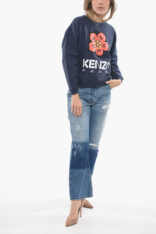 Fleece Cotton POPPY Crew Neck Sweatshirt