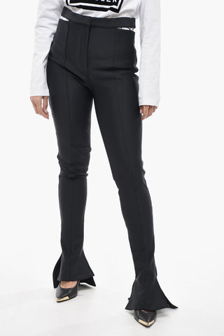 Flared Cut-out Detail Pants with Side Slits