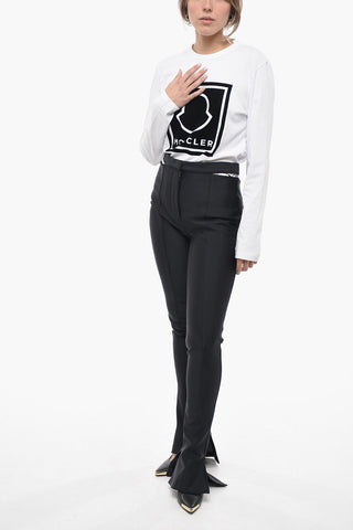 Flared Cut-out Detail Pants with Side Slits