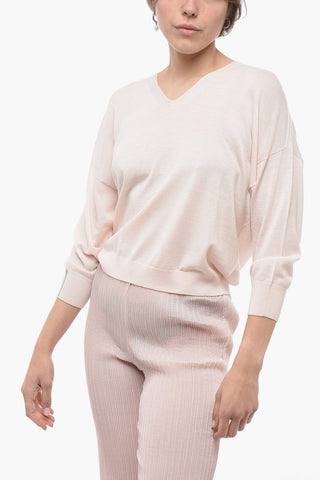 Lightweight Merino Wool V-Neck Sweater