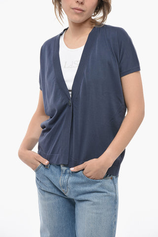 Shorts Sleeve Silk and Cotton cardigan