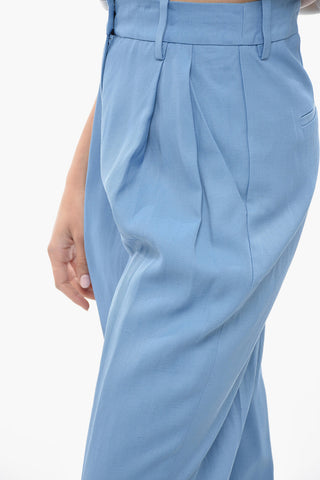 High - Waist Double Pleated Baggy Fit Pants