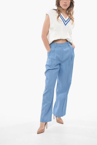 High - Waist Double Pleated Baggy Fit Pants