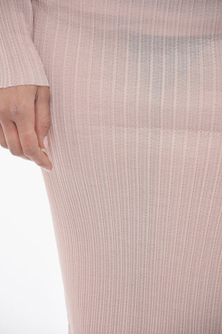 Pleated Maxi sheath dress