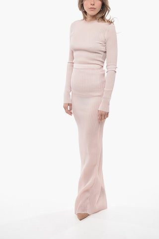 Pleated Maxi sheath dress