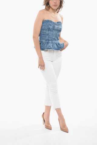 ETOILE Denim SOLIZINA Tube Top with Peplum Bottom