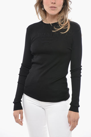 Crew Neck Superfine Wool Blend Sweater