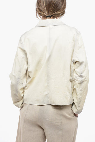 SWD Giubbotto in Pelle Effetto Sfumato con 2 Tasche
