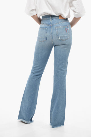 Delavè Bootcut Denims with Fringed Bottom 26cm