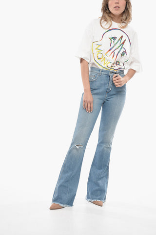Delavè Bootcut Denims with Fringed Bottom 26cm