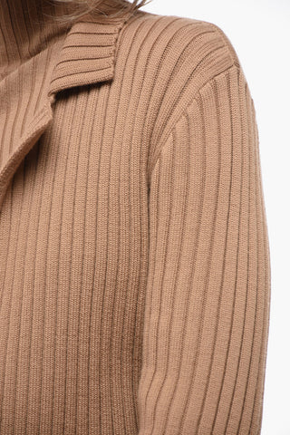 Ribbed Cashmere Blend Cardigan