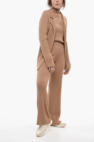 Ribbed Cashmere Blend Cardigan