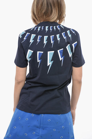 Slim Fit FAIR-ISLE COMIC BOLTS Crew-neck T-Shirt