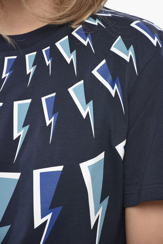 Slim Fit FAIR-ISLE COMIC BOLTS Crew-neck T-Shirt