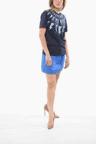 Slim Fit FAIR-ISLE COMIC BOLTS Crew-neck T-Shirt