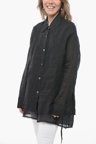 Blusa Oversize con Schiena Scoperta