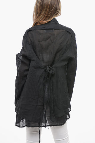 Blusa Oversize con Schiena Scoperta
