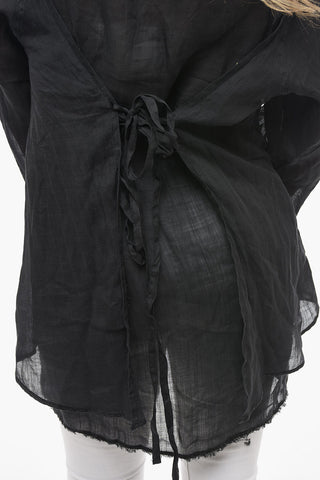 Blusa Oversize con Schiena Scoperta