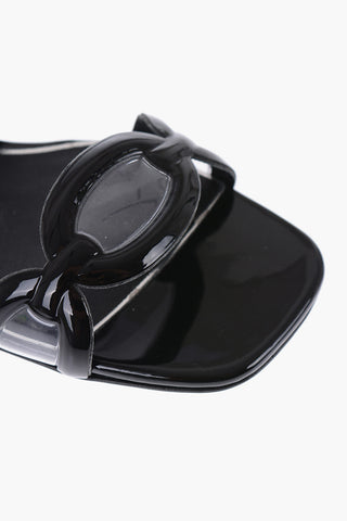 Slides In Pelle Con Dettagli Clear
