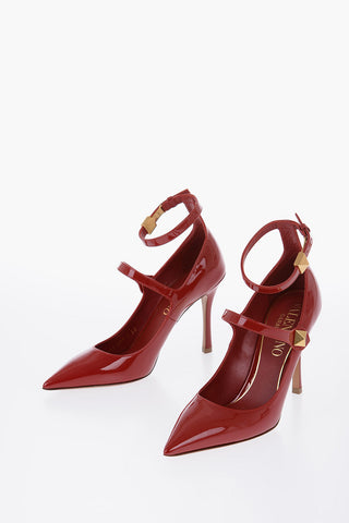 Patent Leather Pumps With Straps Heel 10 cm