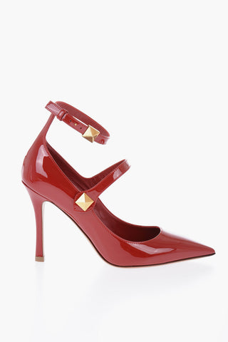 Patent Leather Pumps With Straps Heel 10 cm