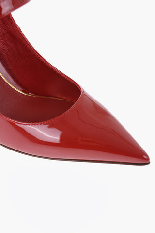 Patent Leather Pumps With Straps Heel 10 cm