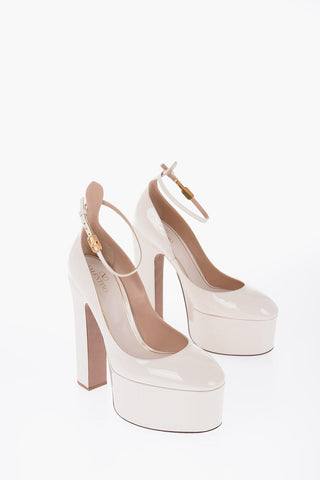 Patent Leather Pumps With Straps Heel 16 cm