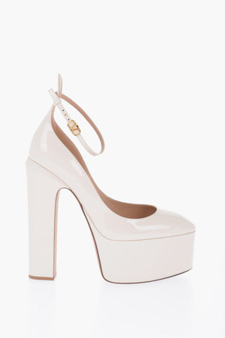 Patent Leather Pumps With Straps Heel 16 cm