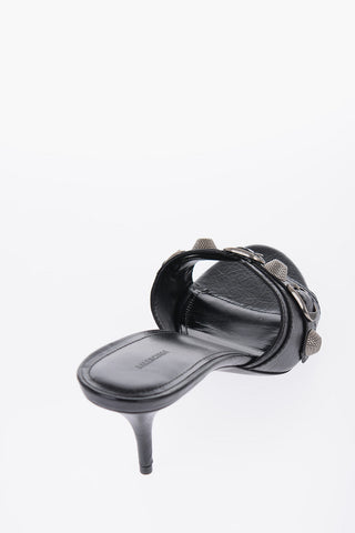 Leather CAGOLE Mules With Buckle Detail Heel 7 cm