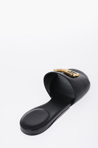 Slides In Pelle GROUPIE Con Logo Statement