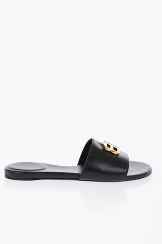 Slides In Pelle GROUPIE Con Logo Statement