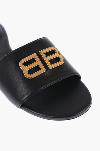Slides In Pelle GROUPIE Con Logo Statement